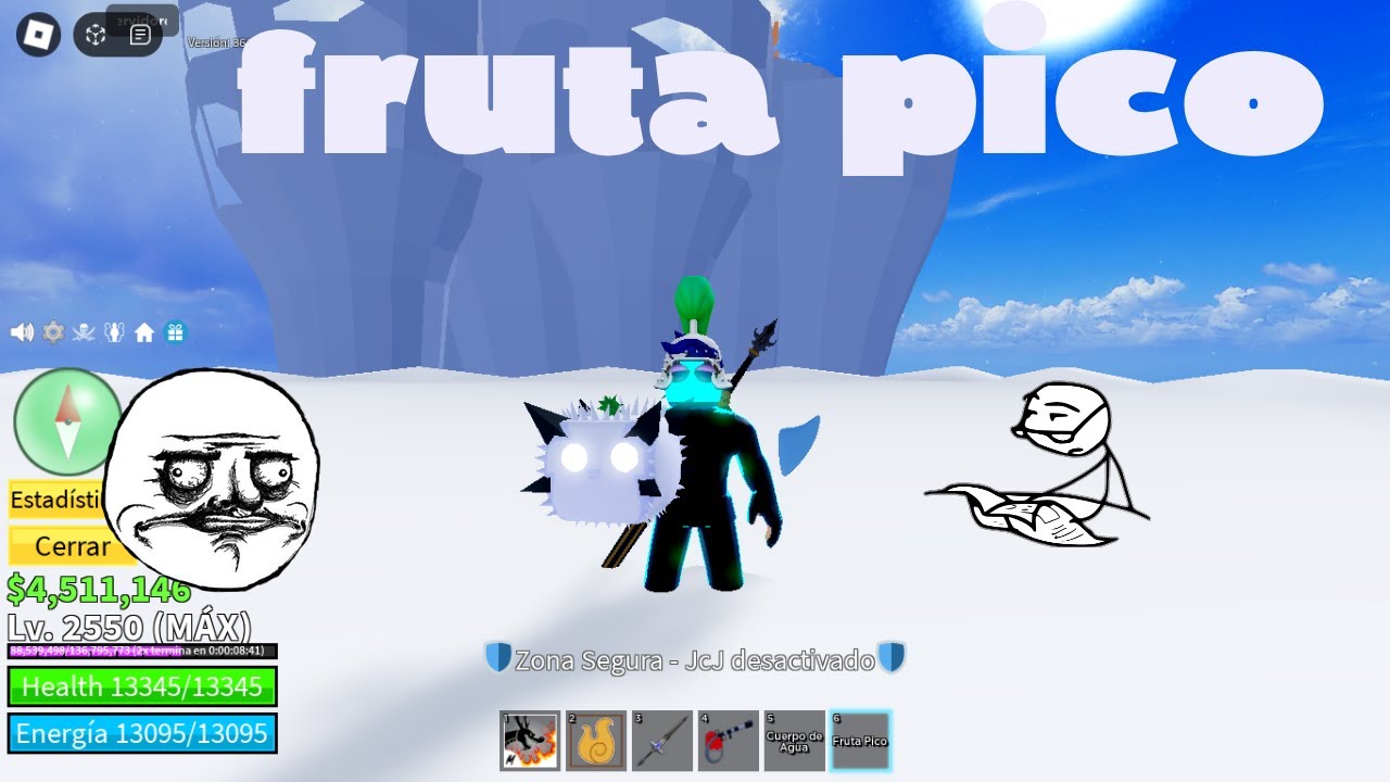probando la fruta pico