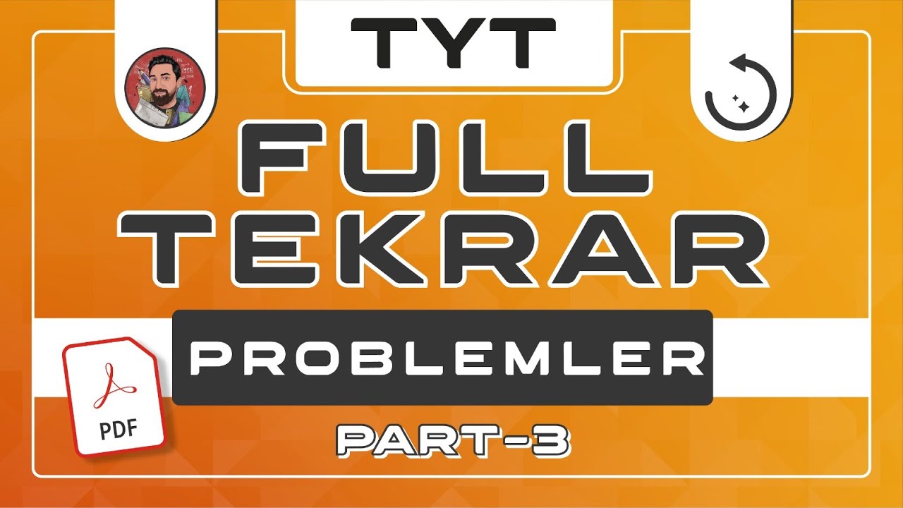 PROBLEMLER FULL TEKRAR | TYT Full Tekrar Part-3 | PDF | +12 NET | #merthoca #fulltekrar #2022