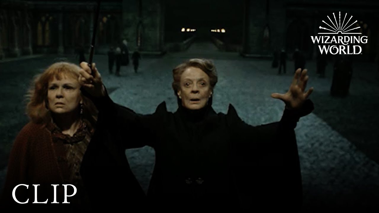 Professor McGonagall Protects Hogwarts | Harry Potter and the Deathly Hallows Pt. 2