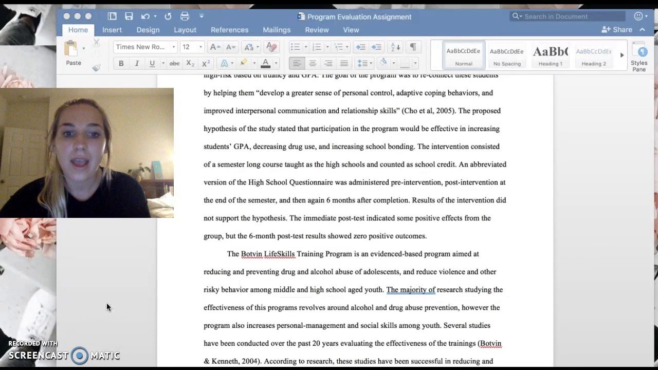 Program Evaluation Presentationm