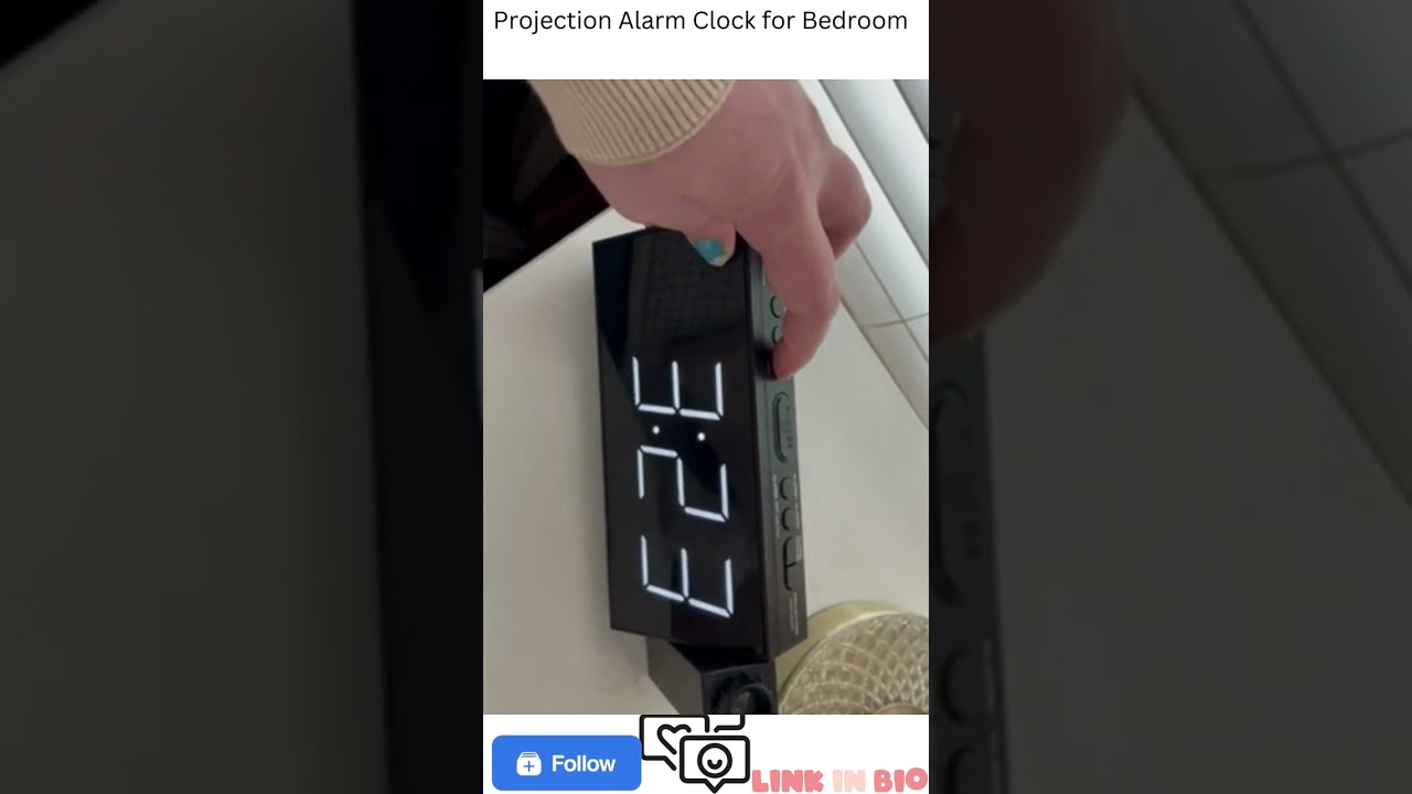 Projection Alarm Clock for Bedroom,LED Digital Clock Projection on Ceiling Wall with USB Phone