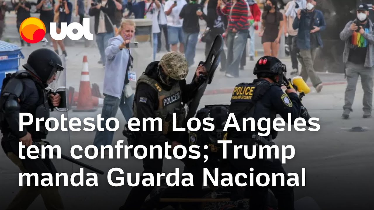 Protesto em Los Angeles contra ação do Ice tem confronto e Trump diz que mandará Guarda Nacional