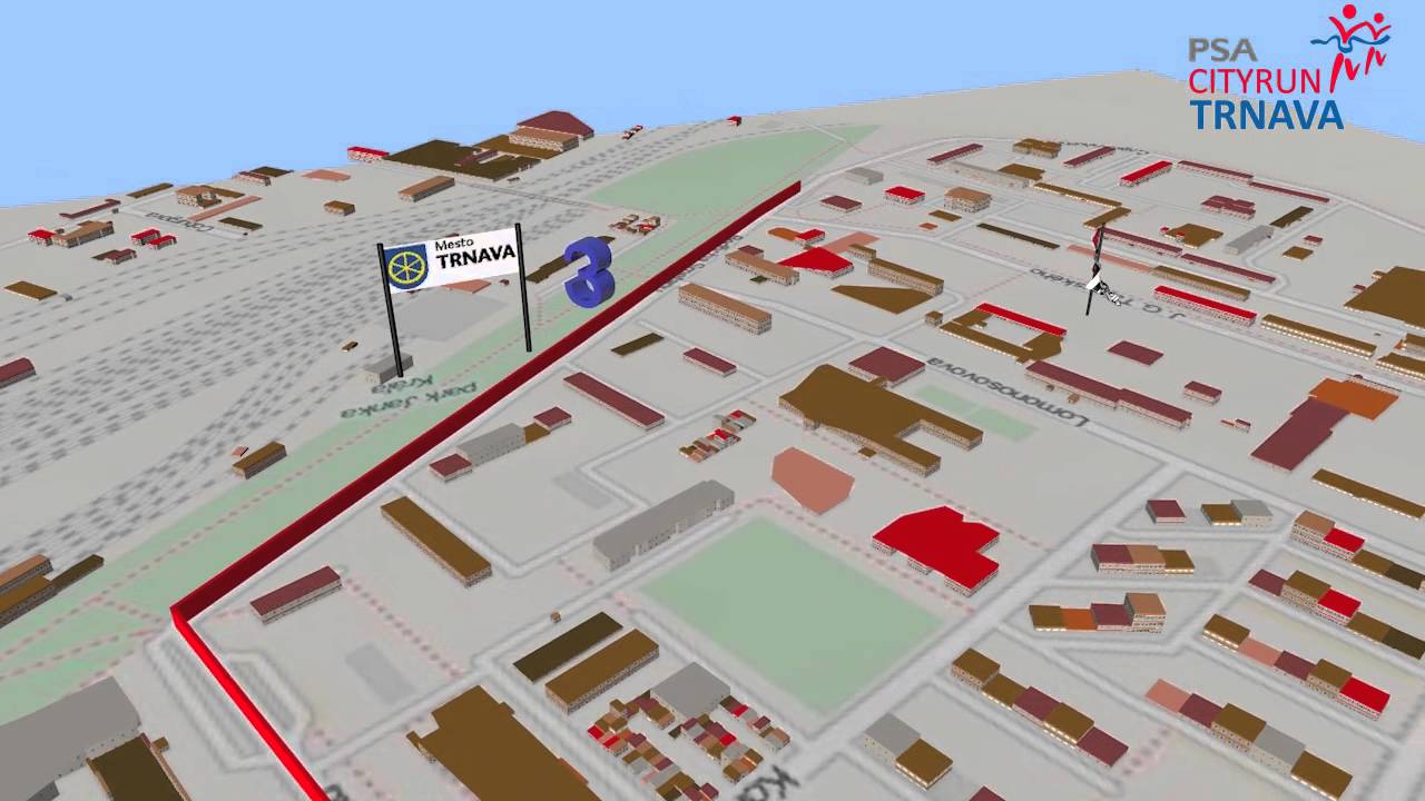PSA City run Trnava Mapa