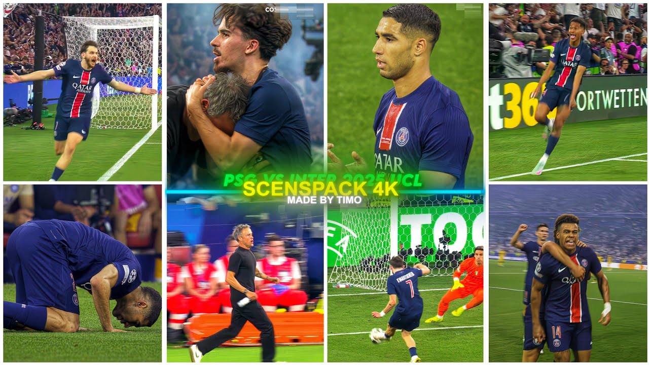 Psg Vs Inter Milan 5-0 2025 / RARE CLIPS ● SCENEPACK 4K ( With AE CC and TOPAZ )