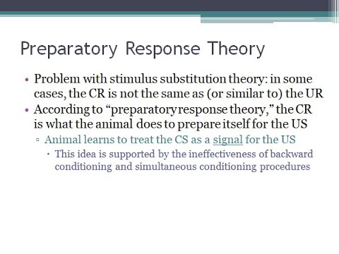 PSYC 370 Video Lecture - Preparatory Response Theory