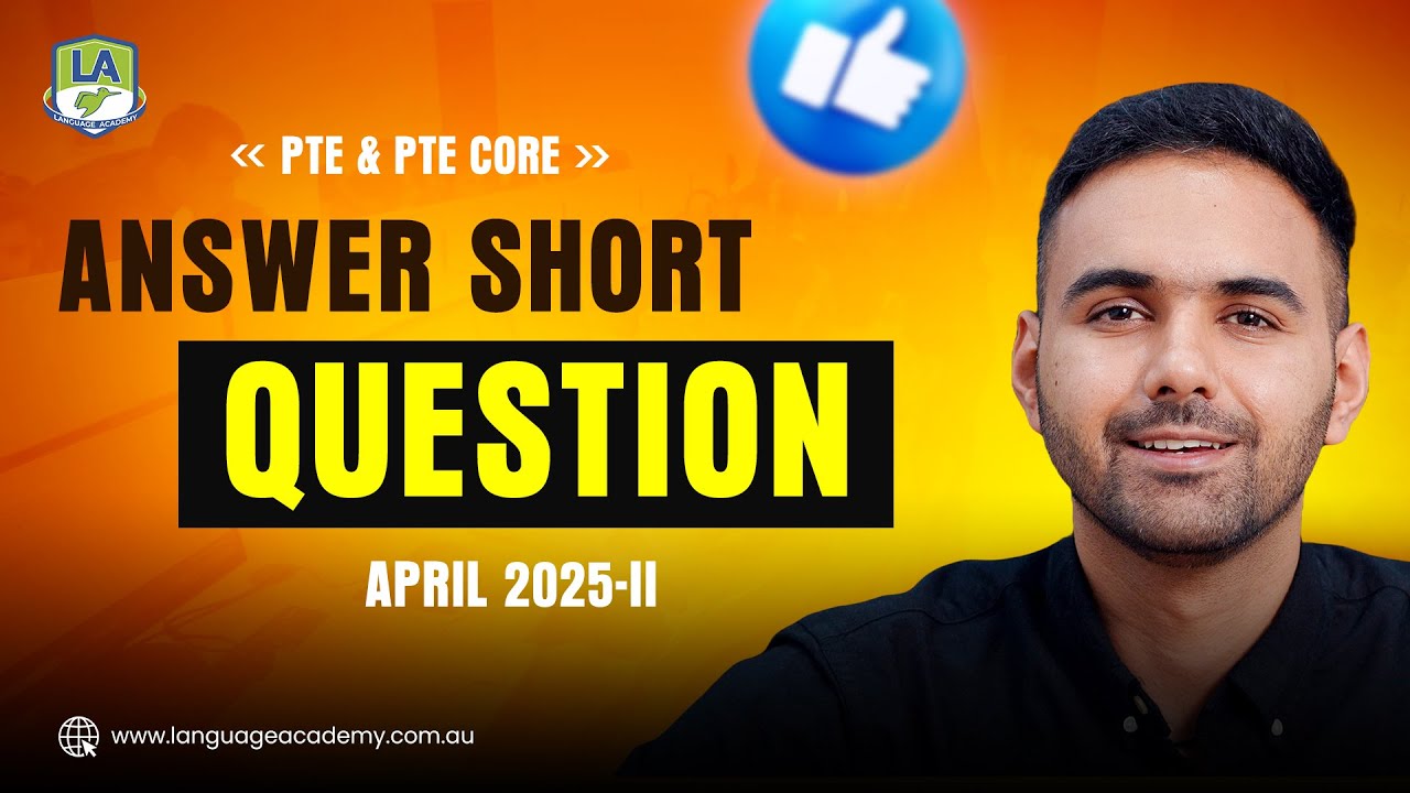 PTE Answer Short Question | PTE Core | Real Exam Questions April 2025-II | Language Academy