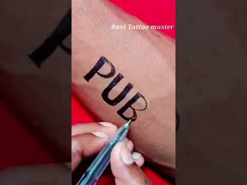 PUBG Latter Tattoo Design #tattoo #sorts #art #ravitattoomaster  #drawing #pubgmobile