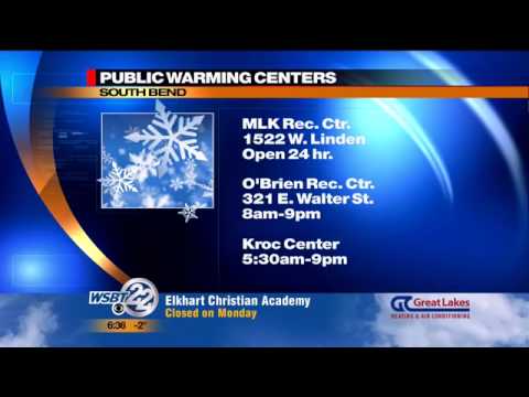 Public warming centers open