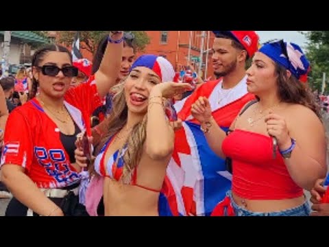 Puerto Rican Parade 2025 on Knickerbocker Avenue, Brooklyn in New York City