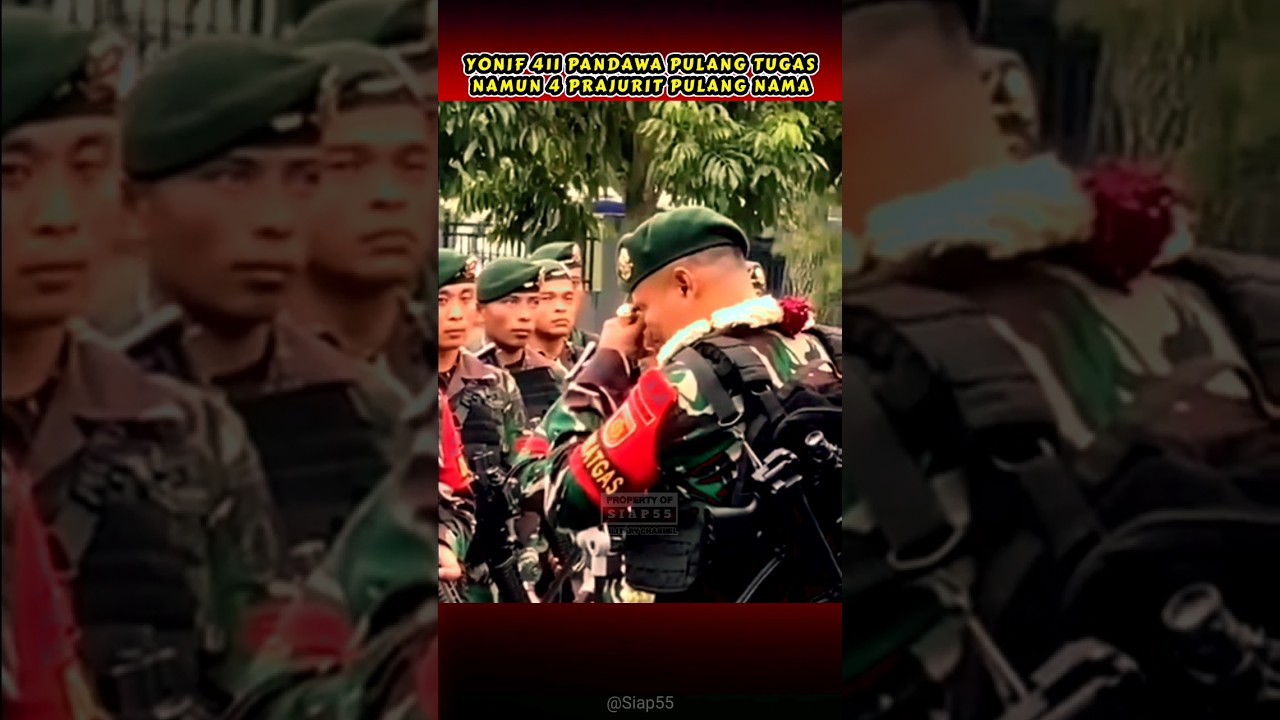 PULANG TUGAS, DANYON MENANGIS 😭 #yonif411 #tni #abdinegara #shorts