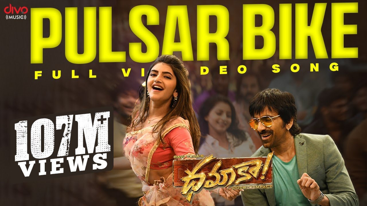 Pulsar Bike Full Video Song | Dhamaka | Ravi Teja | Sreeleela | Thrinadha Rao | Bheems Ceciroleo