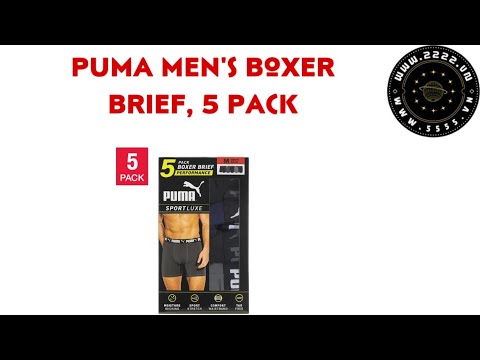 PUMA Men’s Boxer Briefs – Comfortable & Stylish 5-Pack Underwear