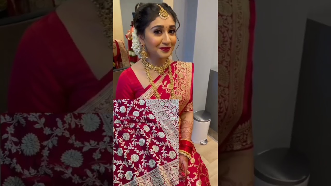 pure banarasi saree bridal look #youtubeshorts #trending #bridalsarees #trending #banarasisaree