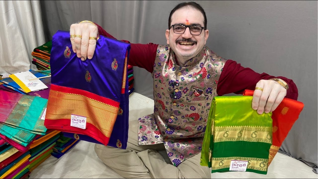 Pure Silk Big Border Kanjivaram | Kasturi Paithani #paithani #saree #live