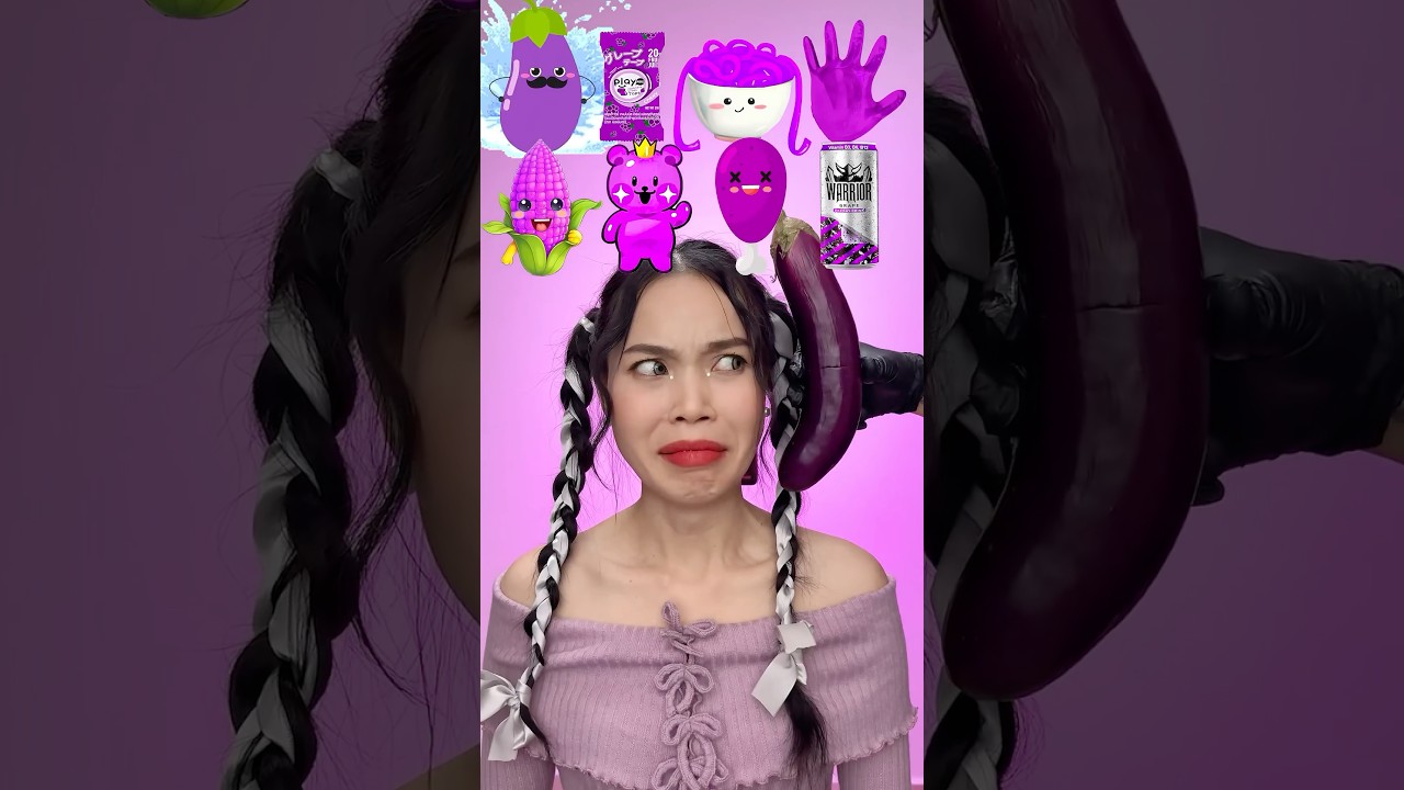 Purple food eating Muk #eating #mukbang #eatingchallenge