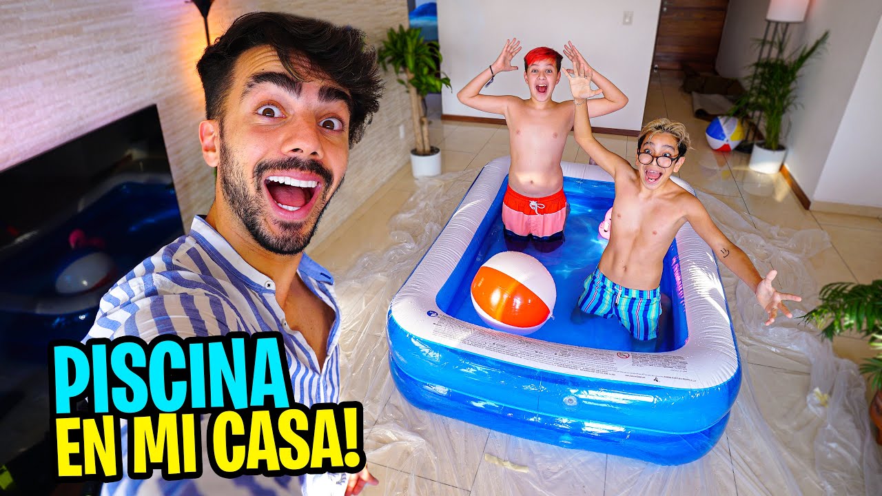 PUSE UNA PISCINA EN MI CASA PARA MIS VECINOS!