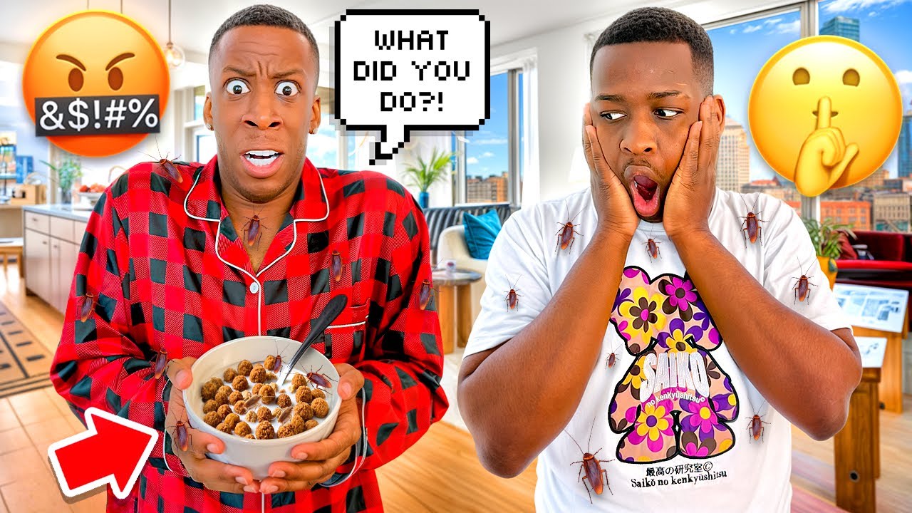 PUTTING ROACHES 🪳 IN MY BOYFRIENDS CEREAL TO SEE HIS REACTION!!!