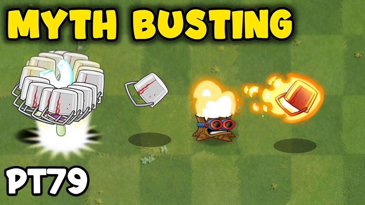 PvZ 2 Myth Busting - Magnet Shroom can burn Bucket through torchwood?