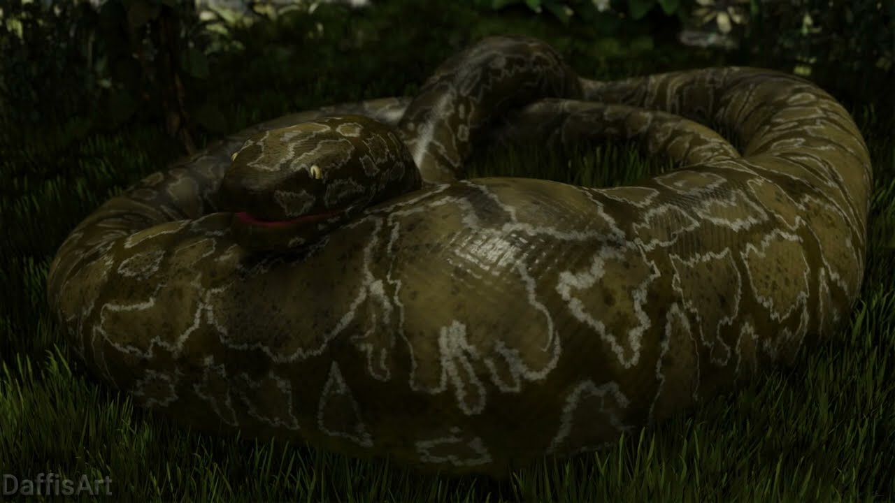 Python swallows nude woman head first With sound!