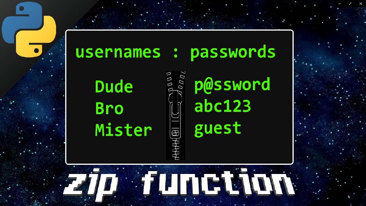 Python zip function 🤐