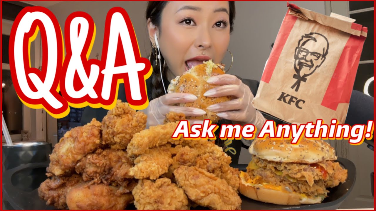 Q&A time with KFC! Favourite position? Single? Next Thai trip when?! Mulbang/ モッパン/ 大食い