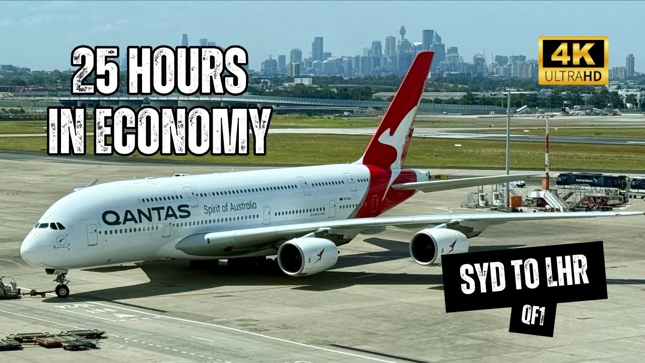 QANTAS A380 QF1 Economy Class - Sydney to London via Singapore, SYD & SIN Lounges (NOV 2024) (4K)
