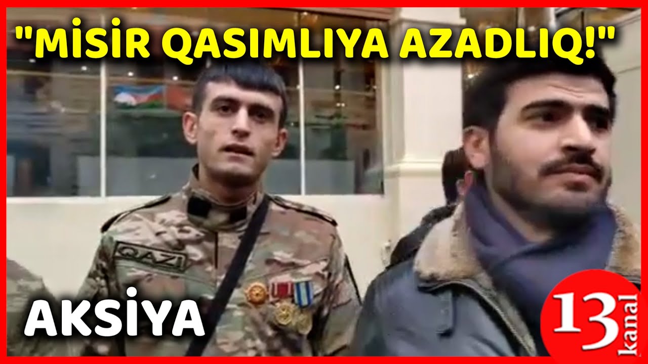 Qazilər ŞƏHƏRİN MƏRKƏZİNDƏ Misir Qasımlıya və Sübhan Quliyevə AZADLIQ TƏLƏB EDİR