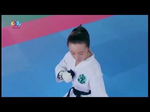 Qi Baicao's tornado kick (Whirlwind Girl)