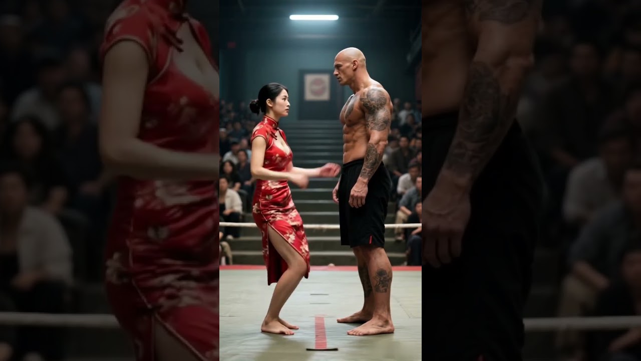 Qipao woman VS boxing man. #kungfu #wushu #mma #mixed #boxing #fight #fighting