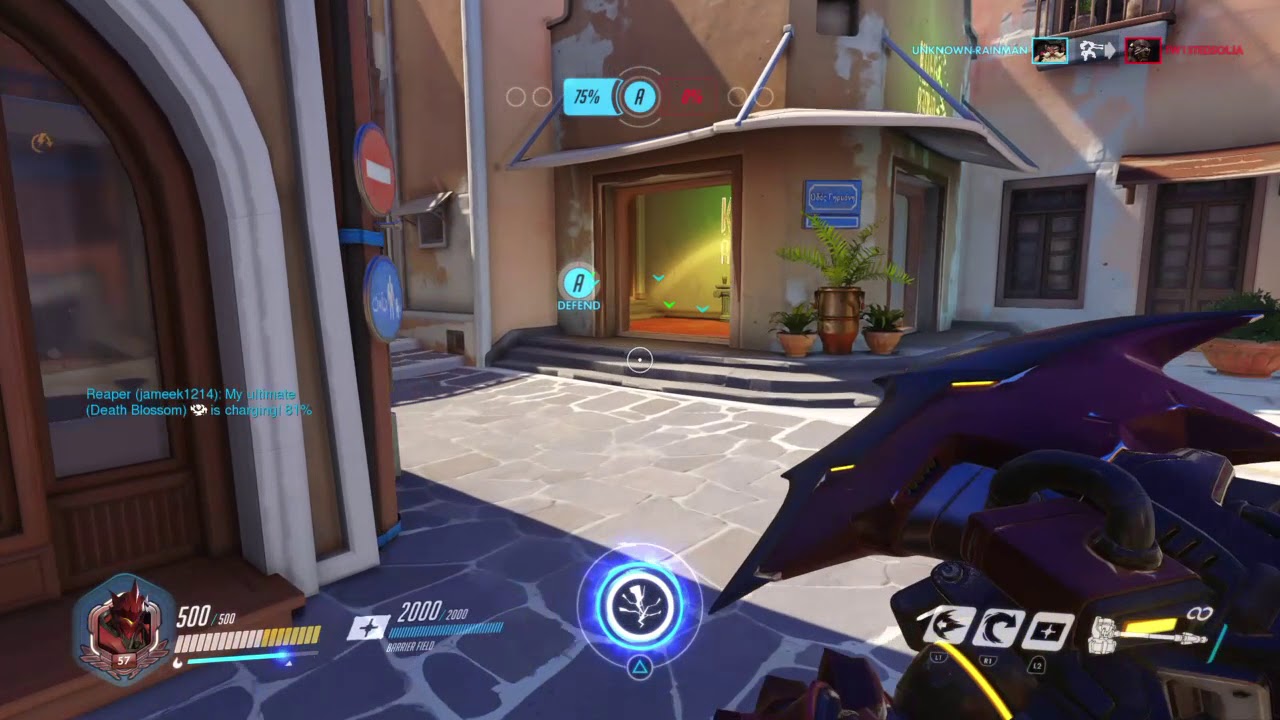 Quad knock off the map kill with Reinhartd