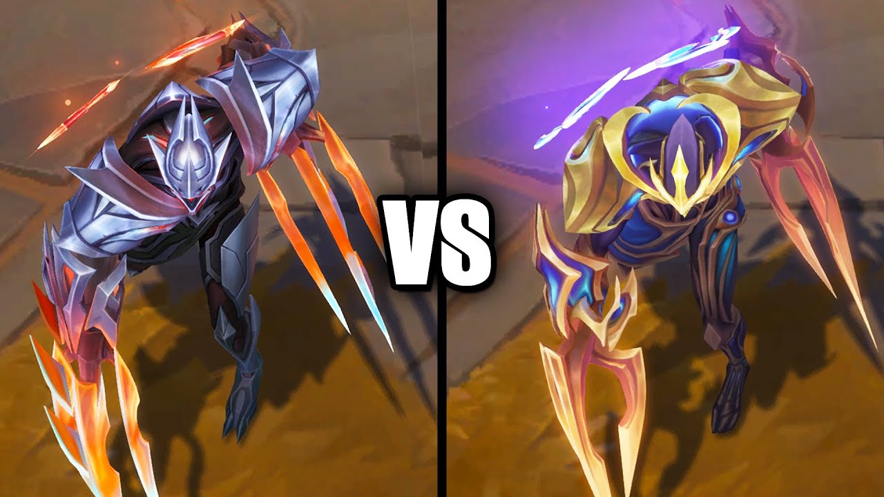Quantum Galaxy Slayer Zed vs Galaxy Slayer Zed Skins Comparison (League of Legends)