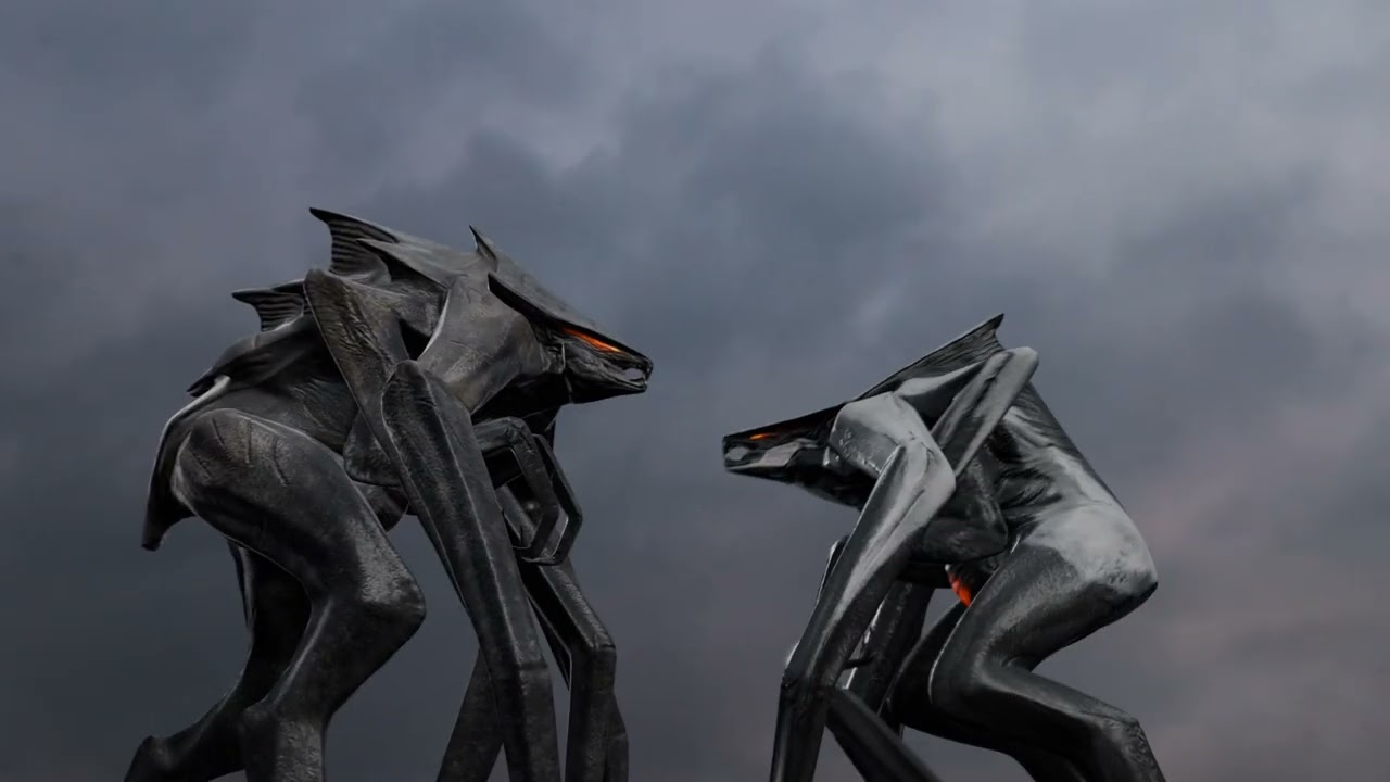 Queen muto interaction with Femuto (Blender)