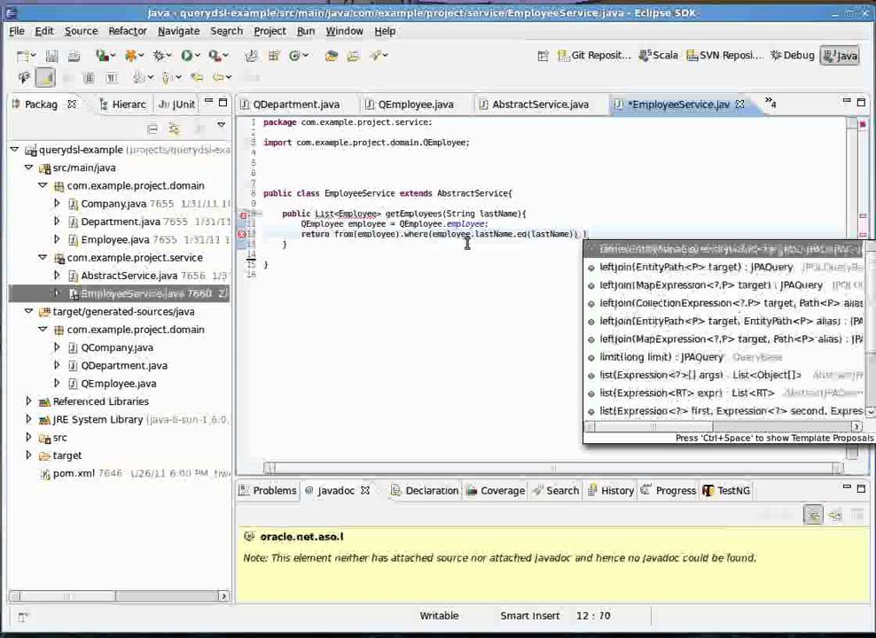 Querying using Querydsl and JPA