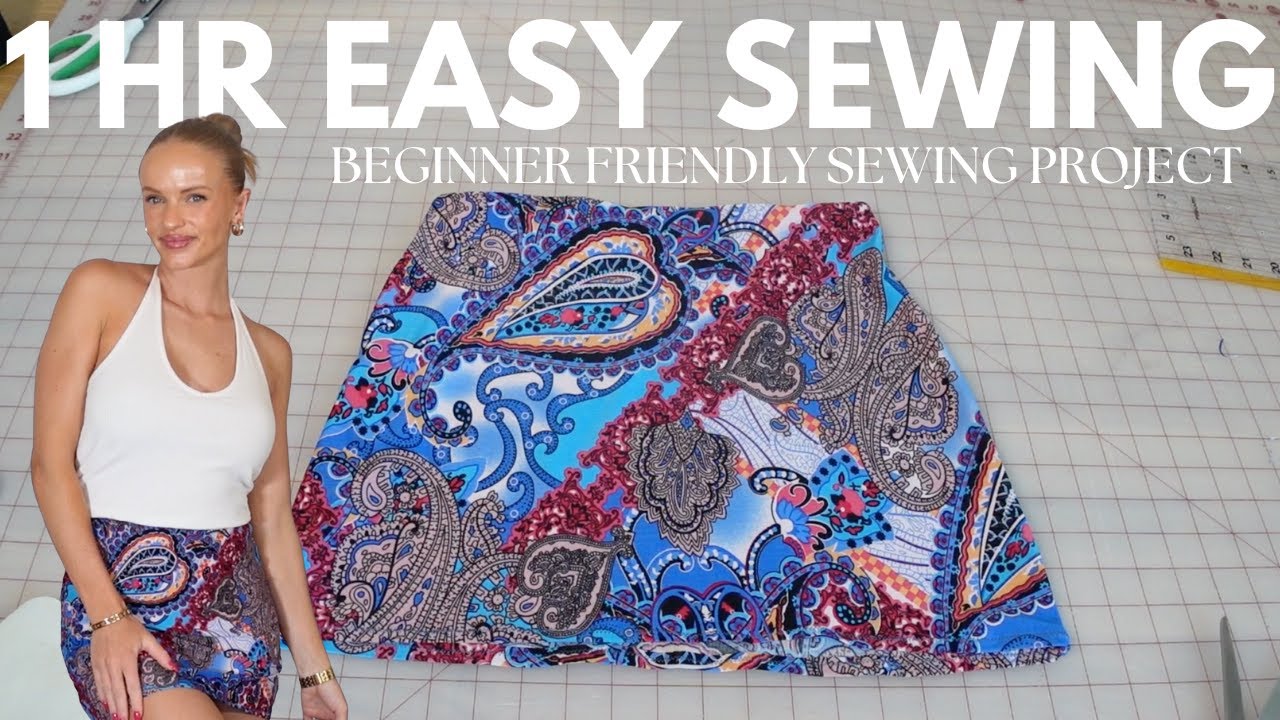 Quick & Easy Sewing Project For Beginners: DIY Mini Skirt Tutorial