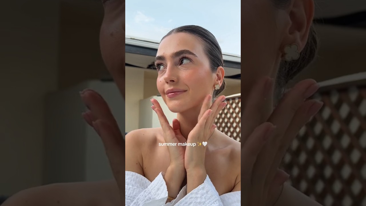 Quick easy makeup for dinner in Greece ✨️🇬🇷🤍 #vacation#makeup#naturalmakeuplook#cleangirlaesthetic