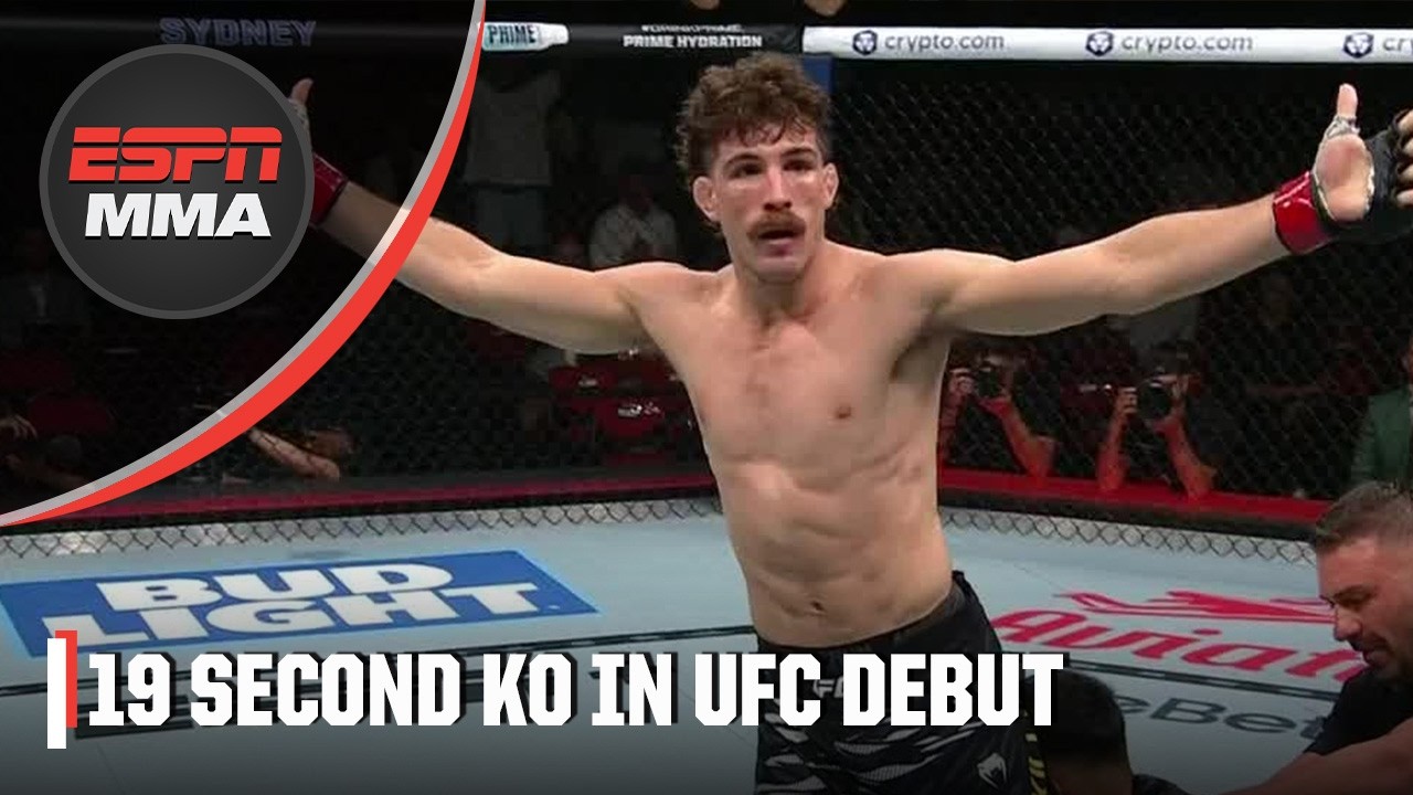 Quillan Salkilld knocks out Anshul Jubli in 19 seconds in UFC debut at #UFC312 | ESPN MMA