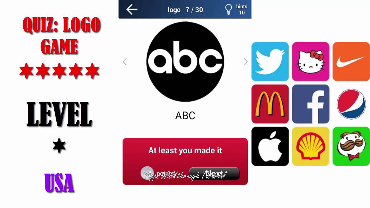 Quiz: Logo Game Usa - All Answers - Walkthrough ( By Lemmings at work )