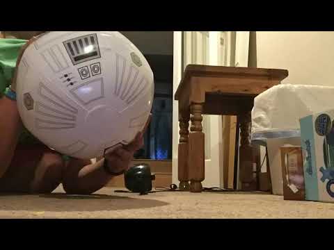 R 2 D 2 beach ball inflating in time lapse