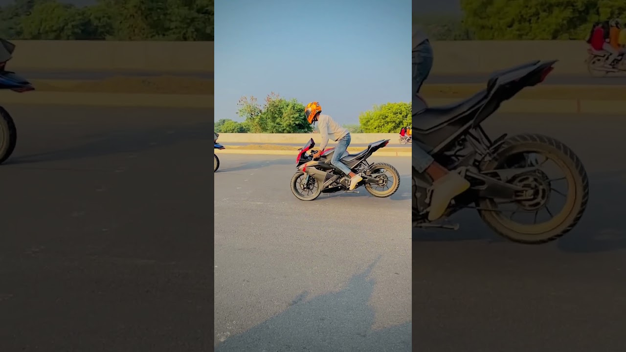 r15 wheelie stoppie video Yamaha r15v3 #reels