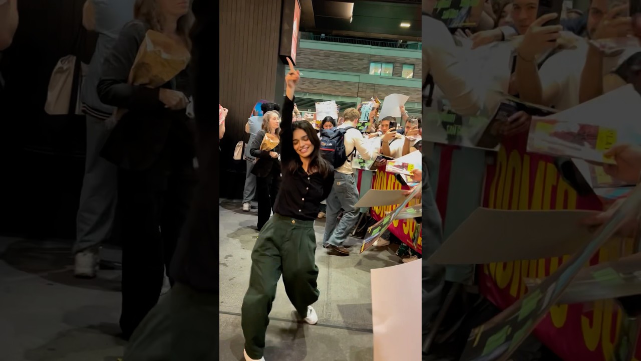 Rachel Zegler dances HOT TO GO! At Romeo + Juliet stage door