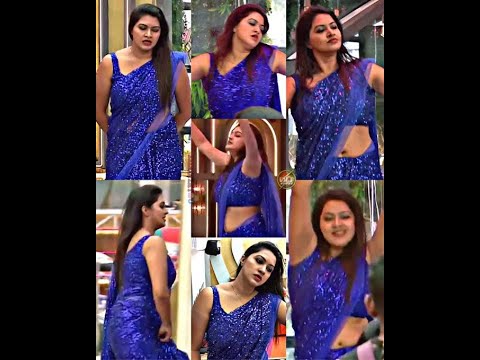 Rachitha Mahalakshmi First time lowhip saree Navel