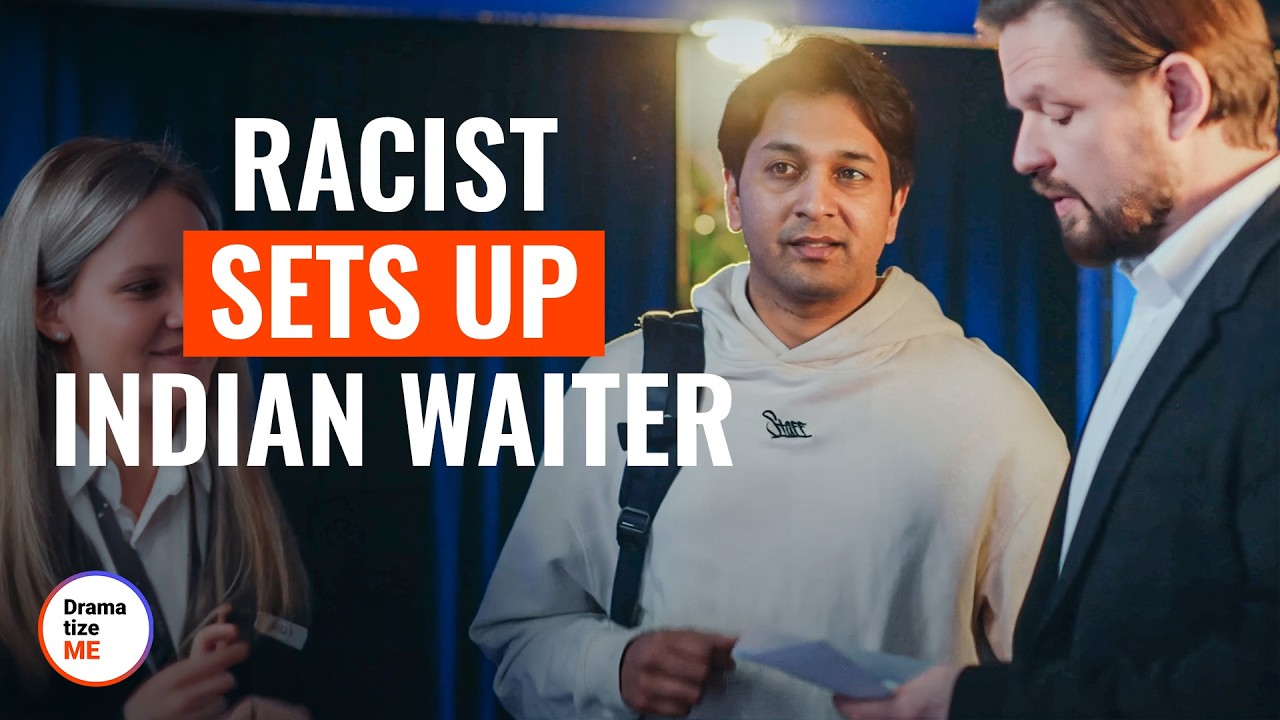 Racist Sets Up Indian Waiter | @DramatizeMe