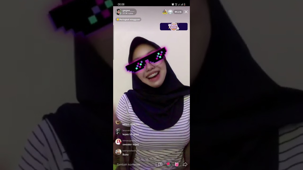 RAHMA TIKTOK JILBOOBS KACAMATA YANG VIRAL DI TWITTER , LIVE MANTEP BEUT 💦💦