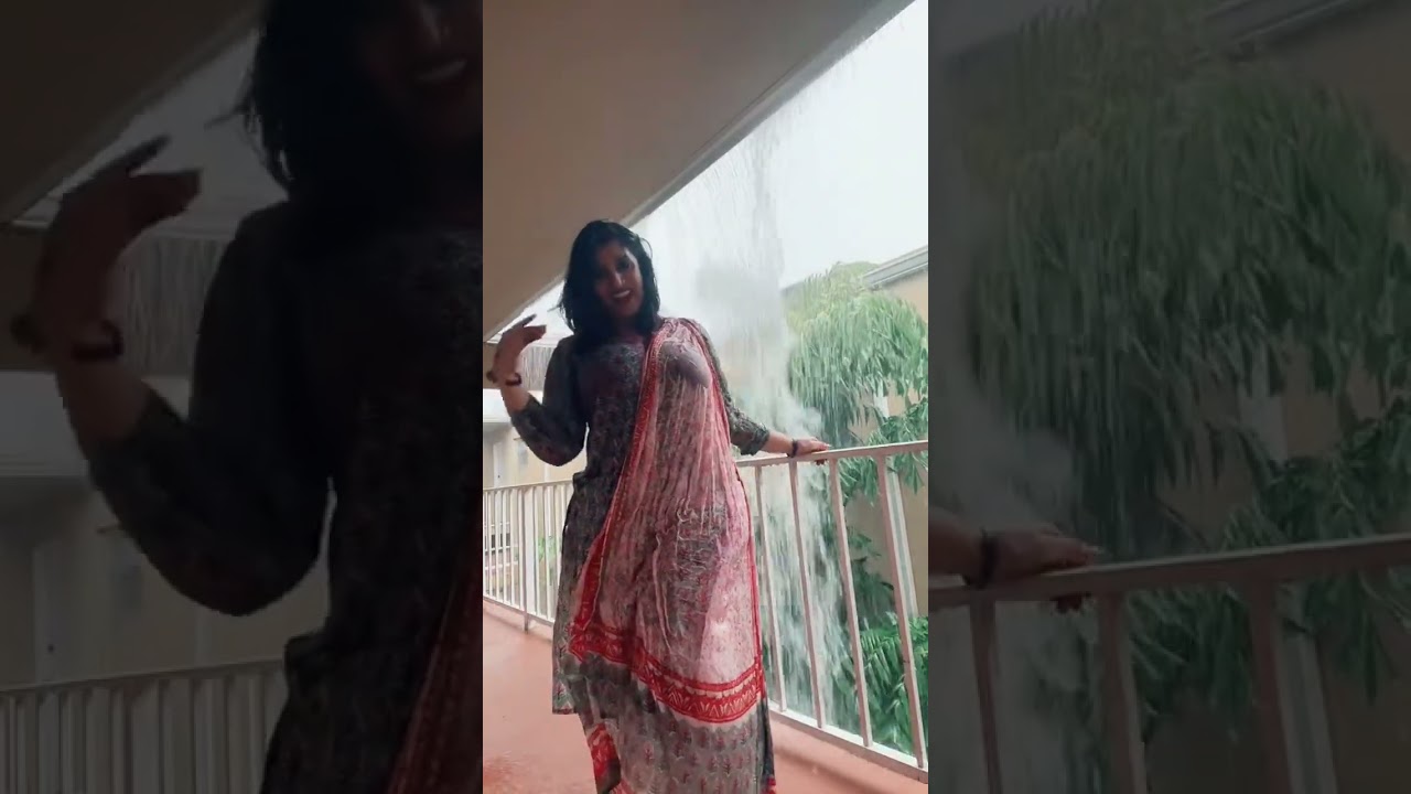 rain and girl.