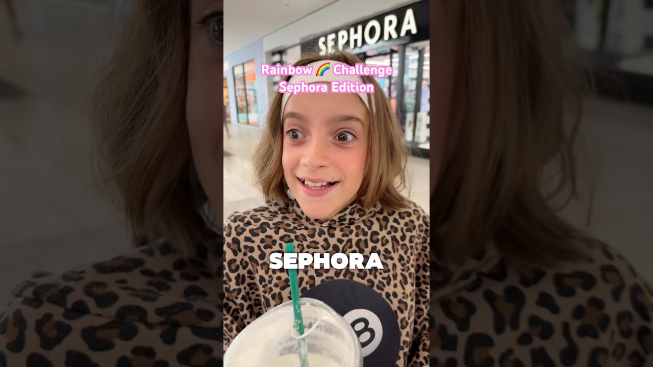 RAINBOW CHALLENGE in Sephora! #sephora #challenge #shopping #haul #preppy