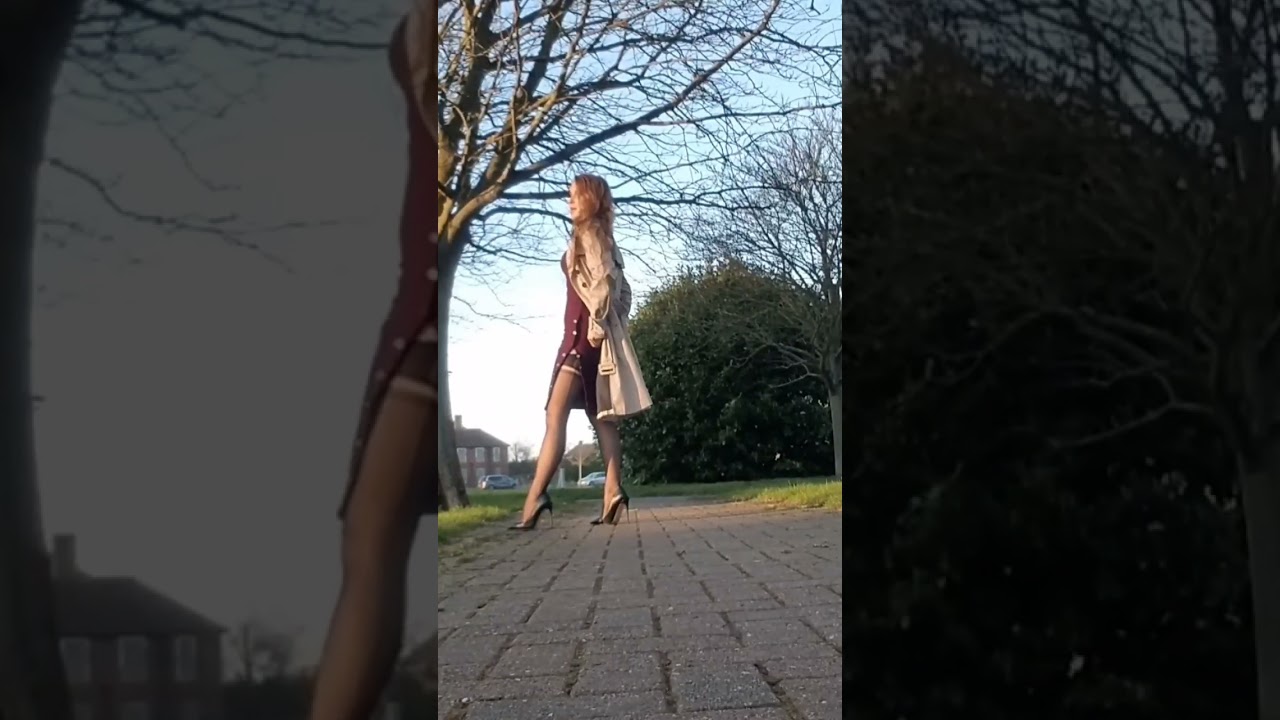 raincoat ,sunset and stockings