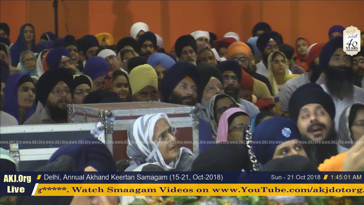 Rainsabai Delhi AKJ Samagam 2018 Bhai Manpreet Singh Kanpuri