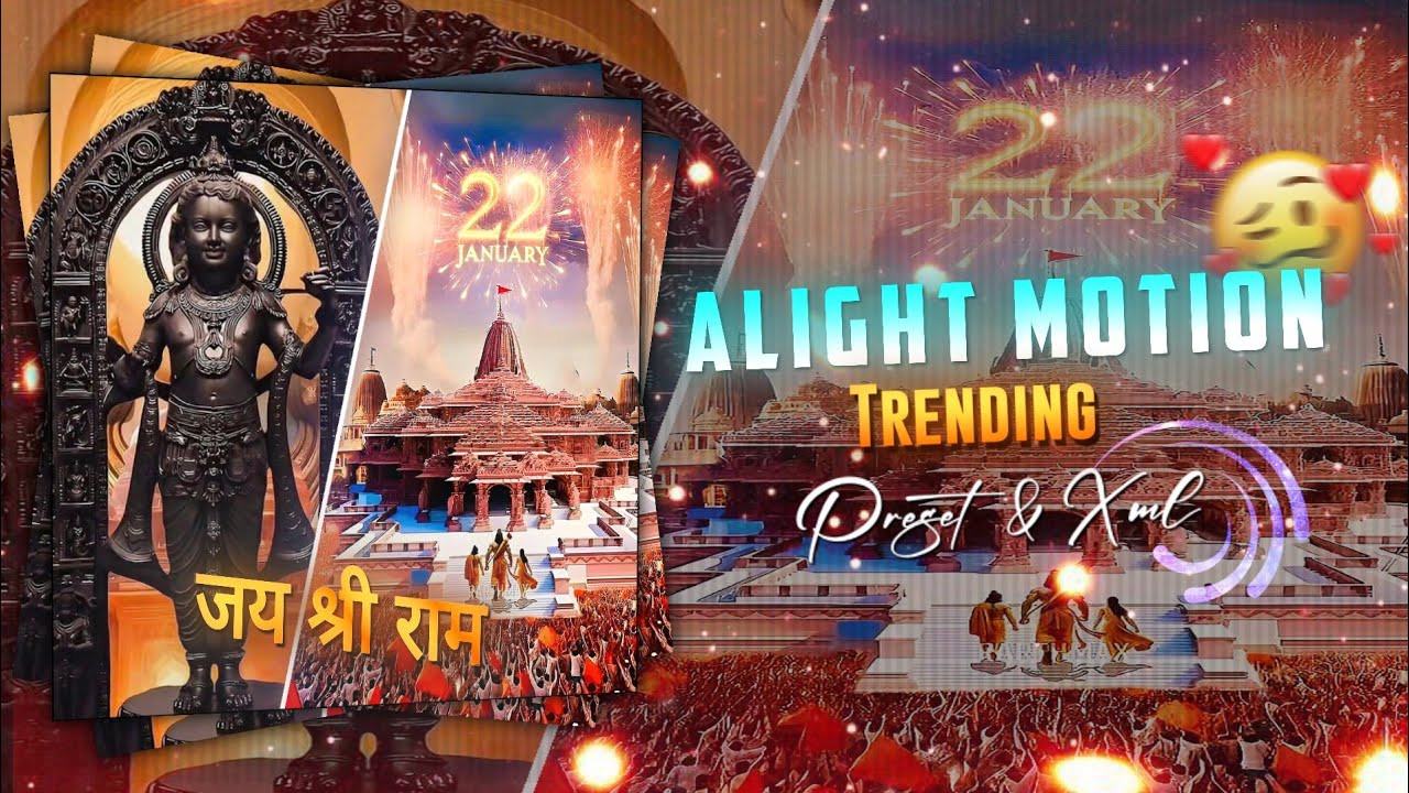 Ram Mandir - Ayodhya-|| Ae inspired Alight motion Edit ||Reels Edit || Free Preset #ramji