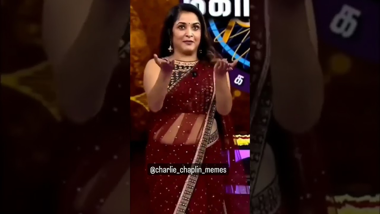 Ramya Krishnan Navel Show in transparent saree #ramyakrishnan #hipshot #navel #ramya #reality #show