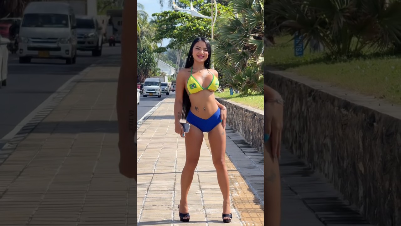 Random Cute Asian Girl #20 wearing Brazil bikini - Praewasian